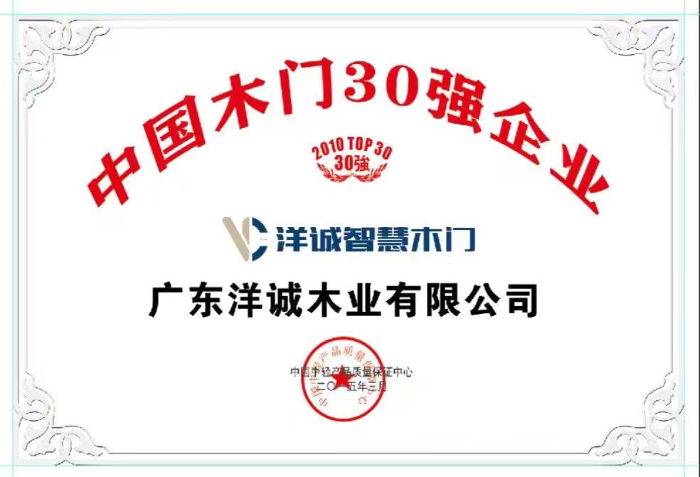 中国木门30强企业