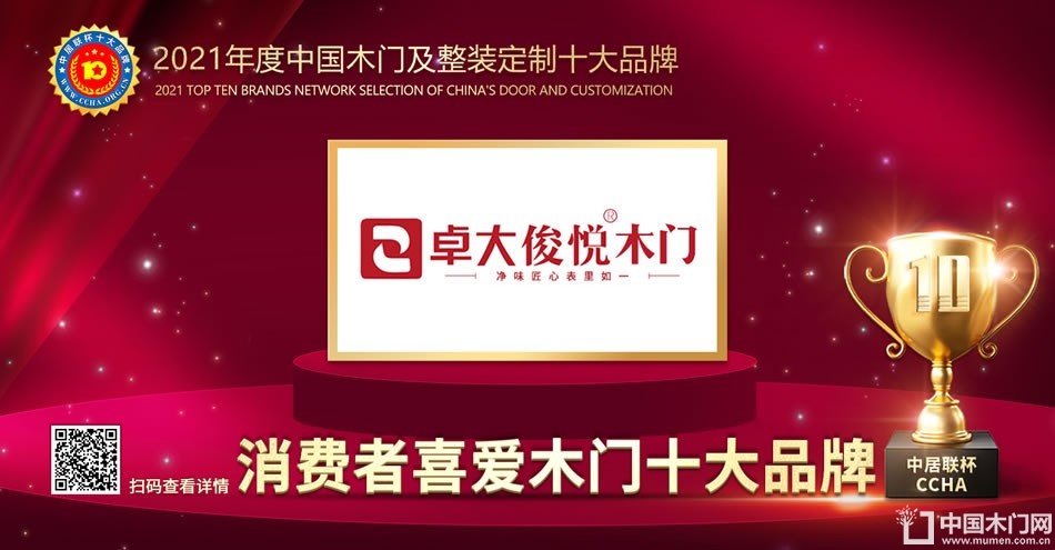 卓大俊悦|2021年度消费者喜爱木门十大品牌