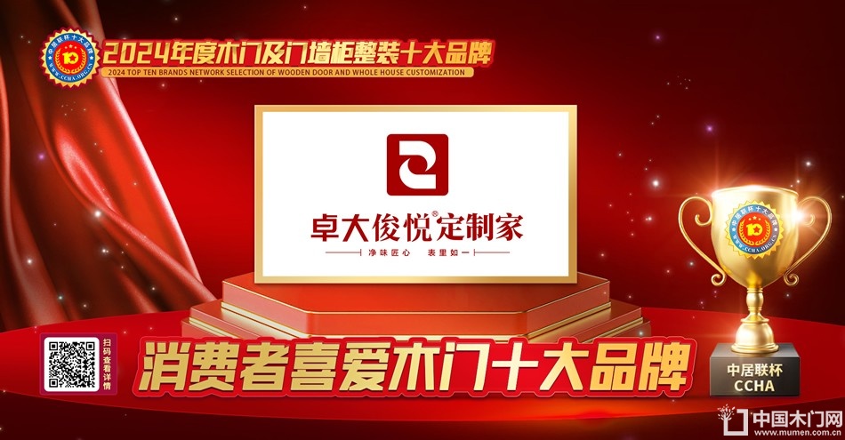 卓大俊悦定制家|消费者喜爱木门十大品牌